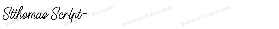 Stthomas Script字体转换